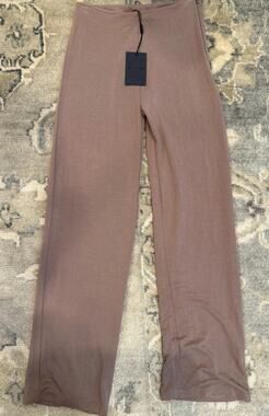 NAADAM Soft Touch Everywhere Pants Modal Silk Toffee Brown High Rise XS NWT